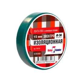 Изолента ПВХ 15мм×20м, зеленая / Klebebander