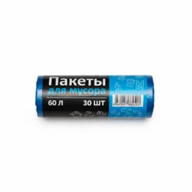 Пакет для мусора 60л 30шт., синий